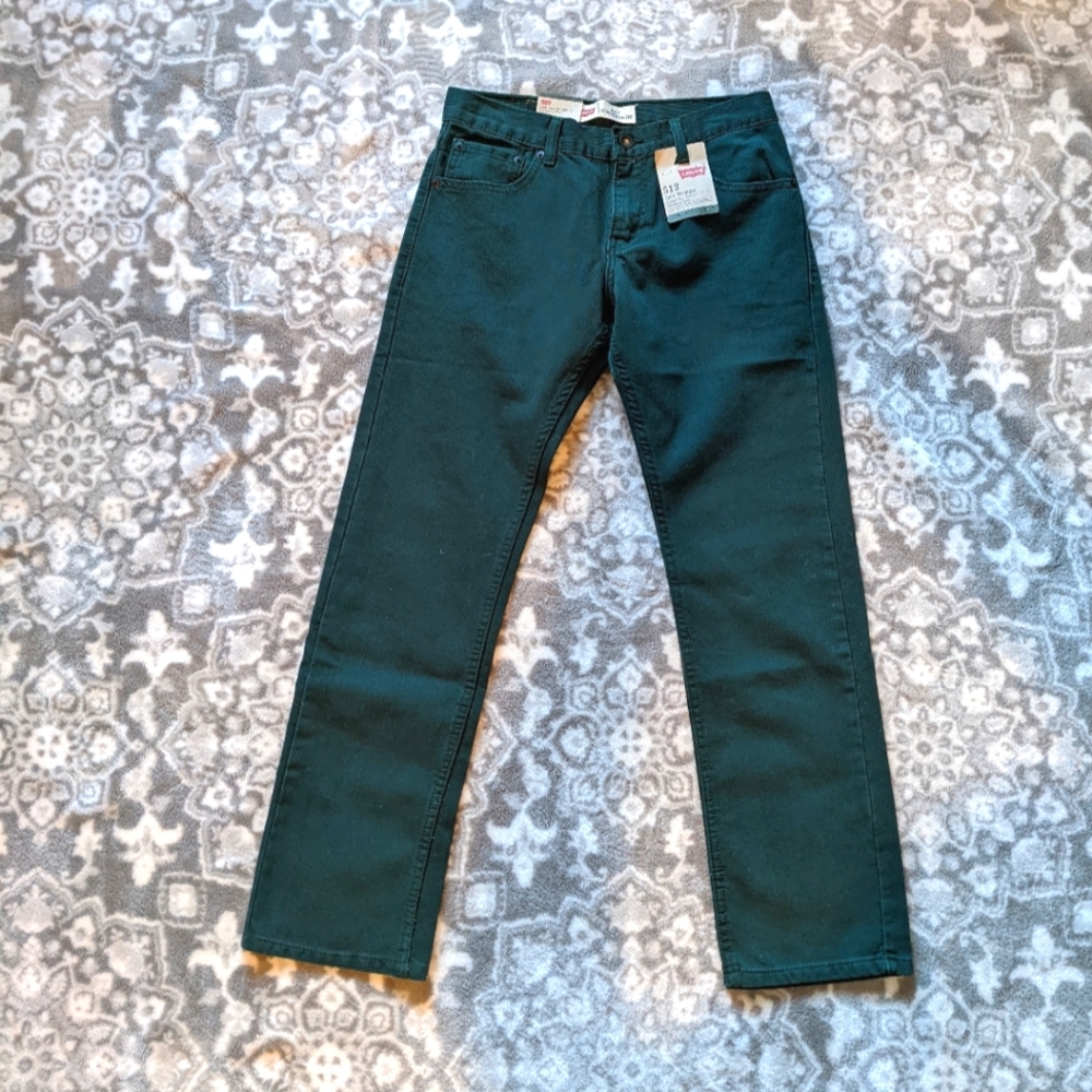 NEW Levi's 513 Slim Straight corduroy Jeans 28x28 Women's Big Girls Size 16